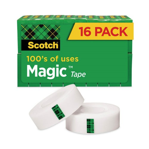 Tapes | Scotch 810K16 1 in. Core 0.75 in. x 83.33 ft. Magic Tape Value Pack - Clear (16-Piece/Pack) image number 0