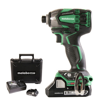 Factory Reconditioned Metabo HPT WH18DBDL2M 18V Brushless Lithium-Ion 1/4 in. Cordless Triple Hammer Impact Driver Kit (3 Ah)