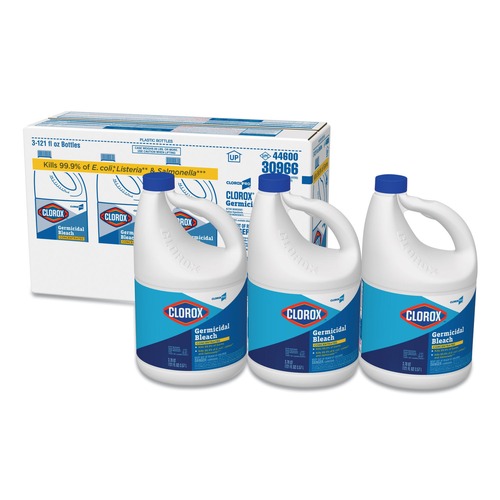 Clorox 30966 121 oz. Bottle Regular Concentrated Germicidal Bleach (3/Carton) image number 0