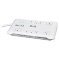 Innovera IVR71670 2880 Joules 6 ft. Cord 10 Outlets/2 USB Charging Ports Slim Surge Protector - White image number 2