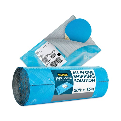 Industrial Shipping Supplies | Scotch FS-1520 Flex and Seal 15 in. x 20 ft. Shipping Roll - Blue/Gray (1 Roll) image number 0