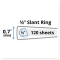 Friends and Family Sale - Save up to $60 off | Avery 17002 Durable 0.5 in. Capacity 11 in. x 8.5 in. 3 Ring View Binder with DuraHinge and Slant Rings - White image number 2