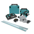 Makita XPS01PMJ-194368-5 18V X2 (36V) LXT Brushless Lithium-Ion 6-1/2 in. Cordless Plunge Circular Saw Kit with 2 Batteries (4 Ah) and 55 in. Guide Rail image number 0