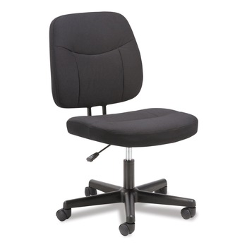 Basyx BSXVST401 4-Oh-One Mid-Back Armless 250 lbs. Capacity 15.94 in. to 20.67 in. Seat Height Task Chair - Black