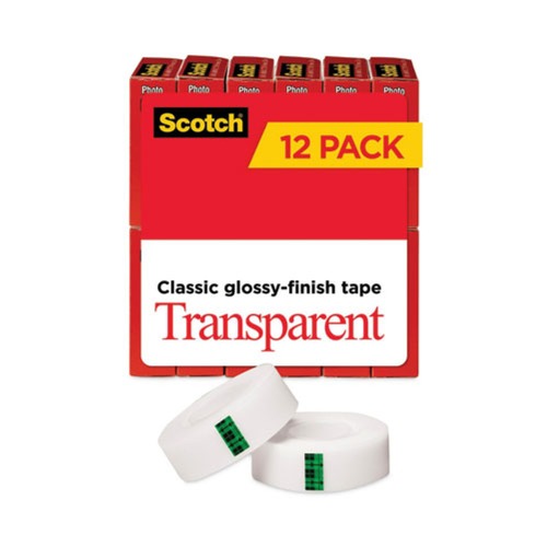 Tapes | Scotch 600K12 0.75 in. x 83.33 ft. 1 in. Core Transparent Tape (12/Pack) image number 0