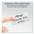 Avery 22822 2 in. x 3 in. Print-to-the-Edge Labels with Sure Feed and Easy Peel - Glossy Clear (80-Piece/Pack) image number 1