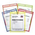 Report Covers & Pocket Folders | C-Line 43910 75 in. Assorted 5 Colors 9 in. x 12 in. Stitched Shop Ticket Holders - Neon  (25/Box) image number 3