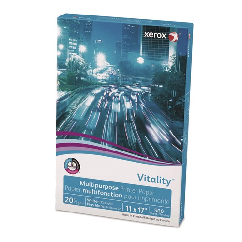 New Arrivals | Xerox 3R03761 20 lbs. 11 in. x 17 in. Vitality Multipurpose 92 Bright Print Paper - White (500/Ream) image number 0