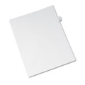 New Arrivals | Avery 01056 11 in. x 8.5 in. 10-Tab 56 Tab Titles Avery Style Preprinted Legal Exhibit Side Tab Index Dividers - White (25-Piece/Pack) image number 1