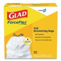 Glad 78526 Tall Kitchen Drawstring Trash Bags, 13 Gal, 0.72 Mil, 24-in X 27.38-in, Gray, 100/box image number 0