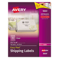 Avery 05664 Easy Peel 3.33 in. x 4 in. Shipping Labels with Sure Feed - Matte Clear (6-Piece/Sheet, 50 Sheets/Box) image number 0