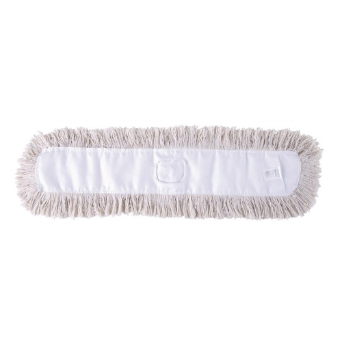 Mops | Rubbermaid Commercial FGK15500WH00 KUT-A-WAY 36 in. Cotton Cut-End Dust Mop Head - White image number 0