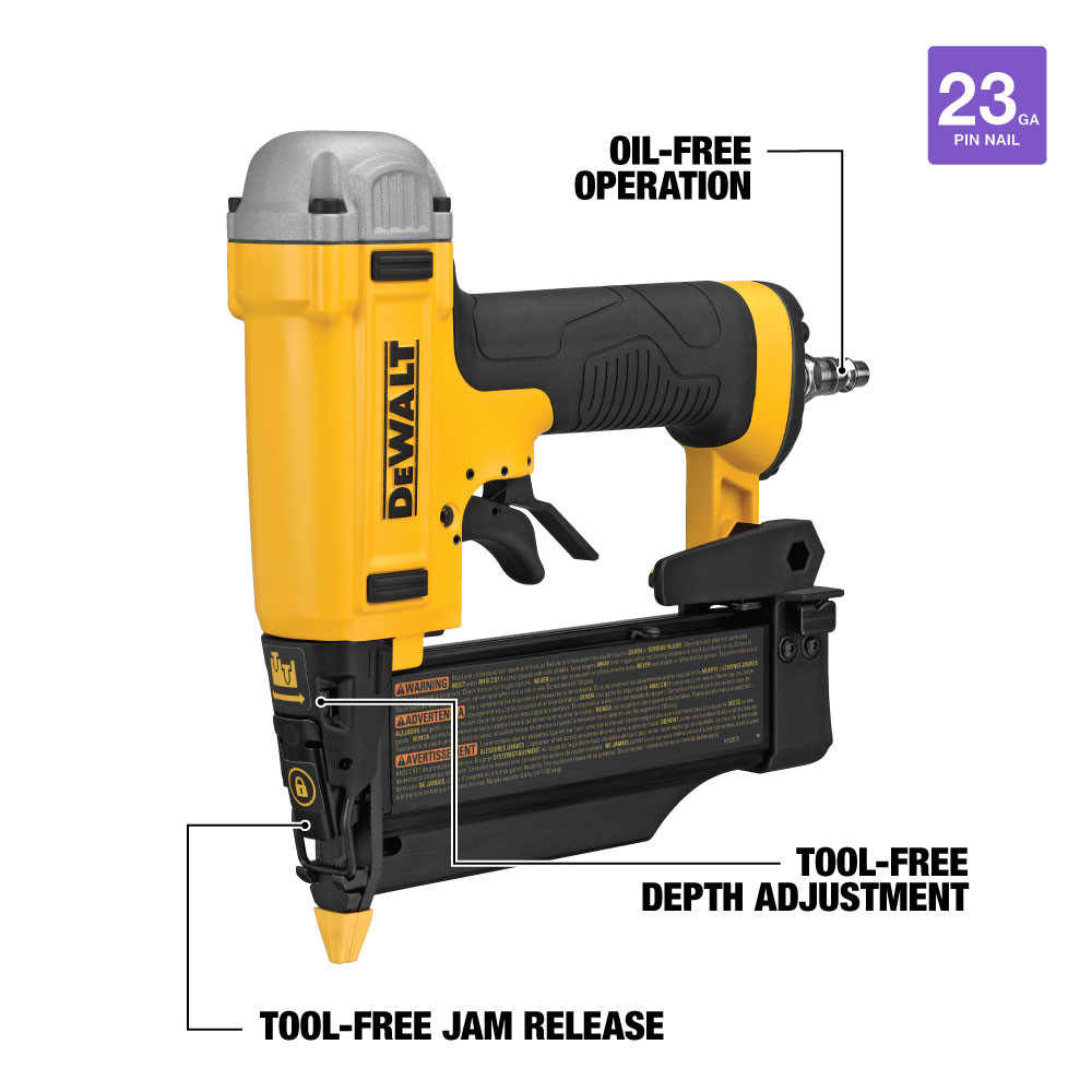 Dewalt DWFP2350K 23 Gauge Pin Nailer Tyler Tool