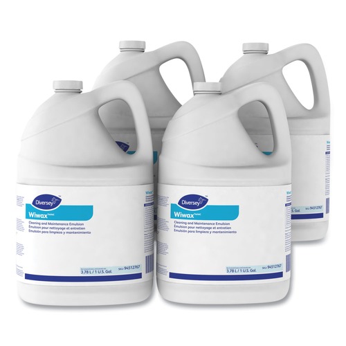 Diversey Care 94512767 Wiwax 1 Gallon Bottle Cleaning and Maintenance Solution (4-Piece/Carton) image number 0