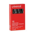 Universal UNV15530 Comfort Grip Retractable Medium 1mm Ballpoint Pens - Black (1 Dozen) image number 1