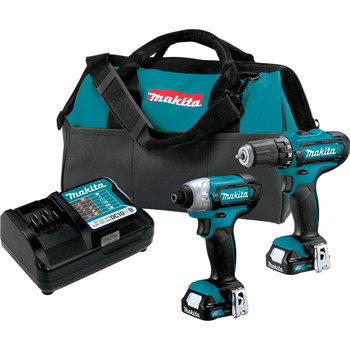 Makita CT226 CXT 12V max Lithium-Ion 1/4 in. Impact Driver and 3/8 in. Drill Driver Combo Kit