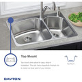 Elkay D23317 Dayton Top Mount 33 in. x 17 in. Equal Double Bowl Sink (Stainless Steel) image number 6