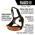Masks | Klein Tools 60443 3-Piece Replacement Reusable Face Mask Filter Set - Black image number 1