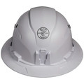 Hard Hats | Klein Tools 60401 Self-Wicking Vented Odor-Resistant Full Brim Style Padded Hard Hat - White image number 2