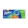 Food Service | Ziploc 315882BX 1.2 mil 6.5 in. x 5.88 in. Resealable Sandwich Bags - Clear (40/Box) image number 0