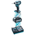 Makita GT200D 40V Max XGT Brushless Lithium-Ion 1/2 in. Cordless Hammer Drill Driver/ 4-Speed Impact Driver Combo Kit (2.5 Ah) image number 5