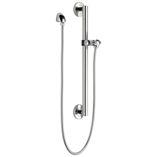 Fixtures | Delta 51600 Adjustable Slide Bar and Grab Bar Assembly with Elbow (Chrome) image number 0
