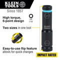Impact Sockets | Klein Tools 66077 7/16 in. x 3/8 in. Flip Impact Socket image number 1