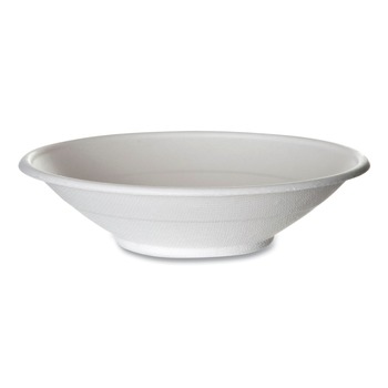 Eco-Products EP-BL24 24 oz. Renewable And Compostable Sugarcane Bowls - Natural White (8 Packs/Carton, 50/Pack)