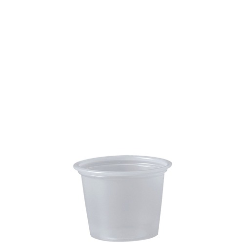 Dart P100N 1 oz. Polystyrene Portion Cups - Translucent (2500/Carton) image number 0