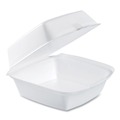 Cleaning and Janitorial Accessories | Dart 60HT1 5-7/8 in. x 6 in. x 3 in. Carryout Food 1-Comp Foam Containers - White (500/Carton) image number 0