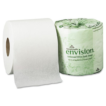 Georgia Pacific Professional 19841/01 Pacific Blue Basic 1-Ply, Septic Safe, Embossed Bathroom Tissue - White (40-Rolls/Carton)