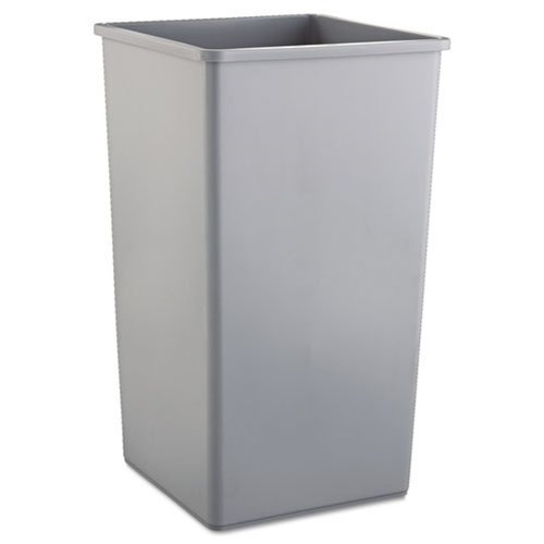 Waste Cans | Rubbermaid Commercial FG395900GRAY Untouchable 50-Gallon Square Plastic Waste Container (Gray) image number 0