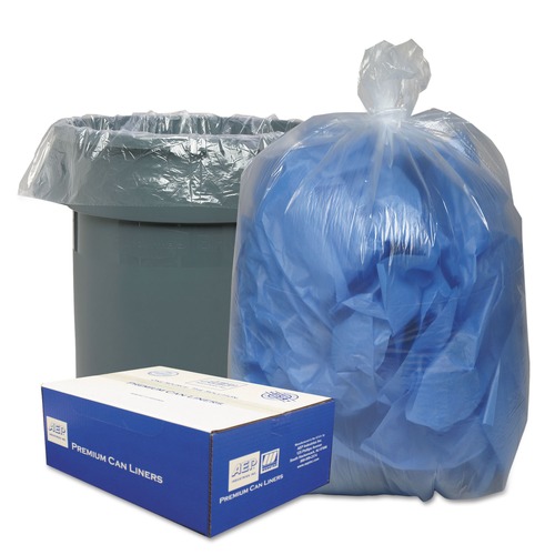 New Arrivals | Classic Clear WEBBC48 40 in. x 46 in. 0.63 mil, 45 Gallon Linear Low-Density Can Liners - Clear (250-Piece/Carton) image number 0