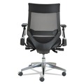 New Arrivals | Alera ALEEBW4213 EB-W Series Aluminum Base 275 lbs. Capacity Multifunction Pivot Arm Mesh Chair - Black image number 5