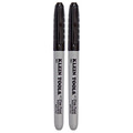 Markers | Klein Tools 98554 Fine Point Permanent Markers - Black (2/Pack) image number 0