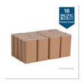 Paper Towels and Napkins | Georgia Pacific Professional 23304 Pacific Blue Basic Recycled Multifold 9.4 in. x 9.2 in. Paper Towels - Brown (250-Piece/Pack, 16 Packs/Carton) image number 2