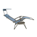 Bliss Hammock GFC-436WDB 360 lbs. Capacity 30 in. Zero Gravity Chair with Adjustable Sun-Shade - X-Large, Denim Blue image number 1