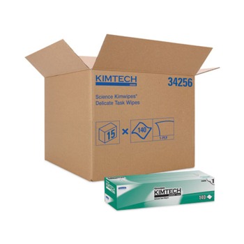 PRODUCTS | Kimtech 34256 Kimwipes 14-7/10 in. x 16-3/5 in. 1-Ply Delicate Task Wipers (15 Boxes/Carton, 140Sheets/Box)