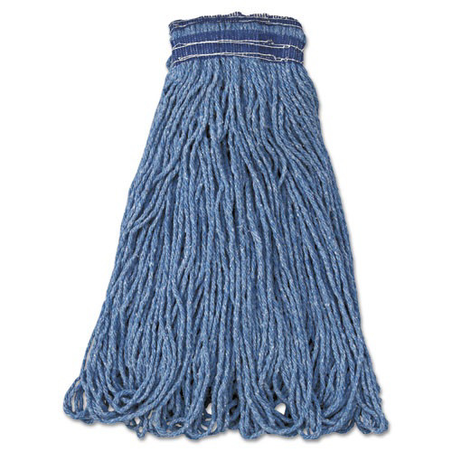 Mops | Rubbermaid Commercial FGC15406BL00 Swinger Loop XL Cotton/Synthetic Wet Mop Head - Blue (6/Carton) image number 0