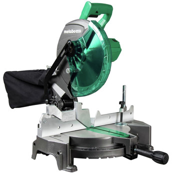 MITER SAWS | Metabo HPT C10FCGSM 15 Amp Single Bevel 10 in. Corded Compound Miter Saw