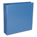 Universal UNV20733 3 Ring 2 in. Capacity Deluxe Round Ring View Binder - Light Blue image number 0