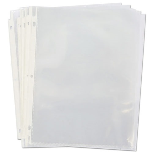 Universal UNV21128 Heavy Gauge Top-Load Poly Sheet Protectors - Clear (50/Pack) image number 0
