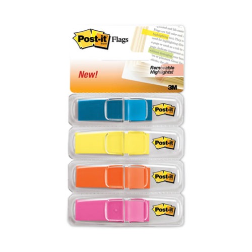 Friends and Family Sale - Save up to $60 off | Post-it Flags 683-4ABX 1/2 in. x 1-3/4 in. 4 Bright Colors, 4 Dispensers Highlighting Page Flags (35/Color) image number 0
