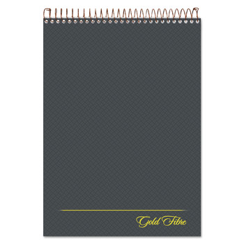 Ampad 20-813 Gold Fibre Wirebound Project Notes Pad, Project Notes Format, Gray Cover, White Paper, 8.5 X 11.75, 70 Sheets
