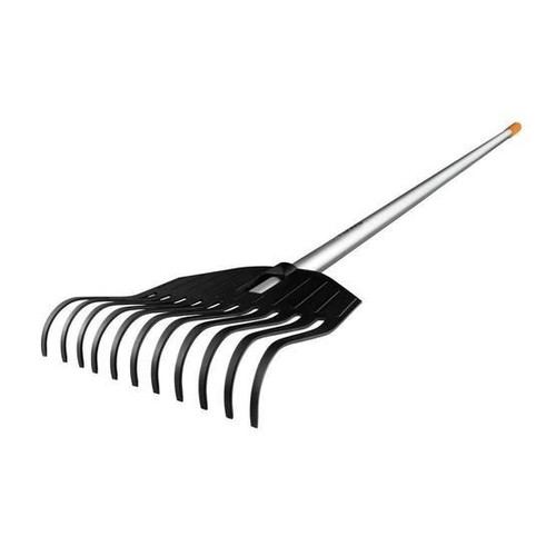 Fiskars 96615935J Shrub Rake, 8in Head, 66in Handle, Plasticaluminum