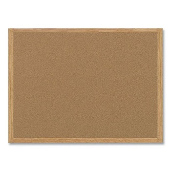 MasterVision SB1420001233 72 in. x 48 in. Wood Frame Earth Cork Board - Natural