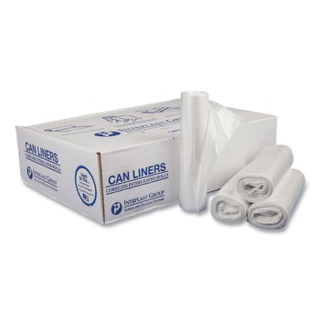 Inteplast Group WSL2433LTN 24 in. x 33 in. 16 gal. 0.35 mil, Low-Density Commercial Can Liners - Clear (1000/Carton)