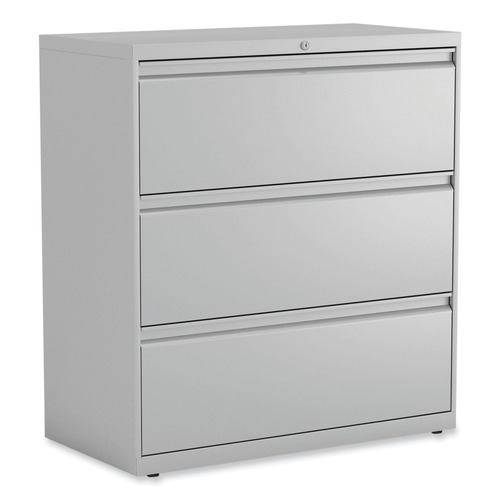 New Arrivals | Alera 25490 3-Drawer Lateral 36 in. x 18 in. x 39.5 in. File Cabinet - Light Gray image number 0