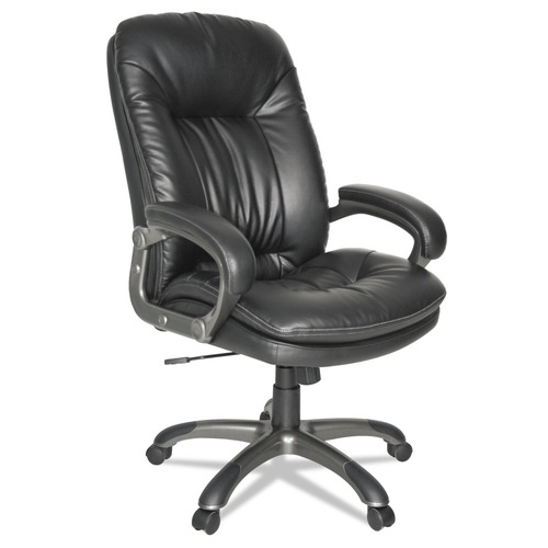 OIF OIFGM4119 Executive Swivel/Tilt Leather High-Back Chair (Fixed Arched Arms/Black) image number 0