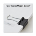 New Arrivals | Universal UNV10200VP Binder Clips in Zip-Seal Bag - Small, Black/Silver (144/Pack) image number 4